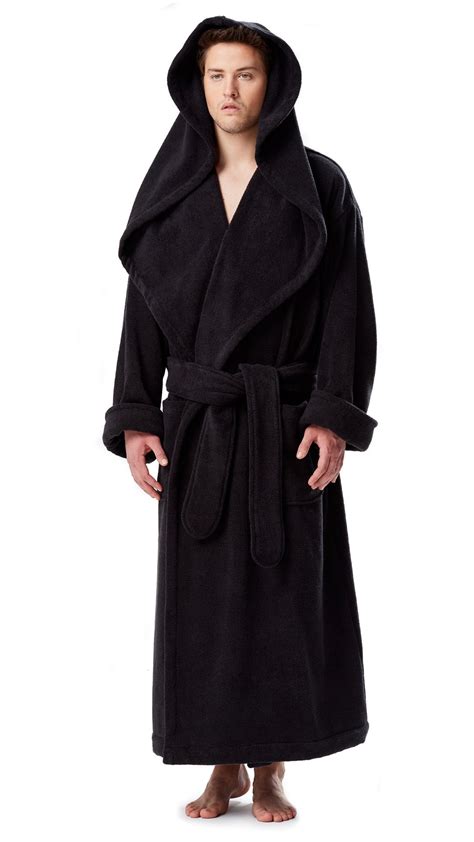 long hooded robes for men|men's full length hooded bathrobe.